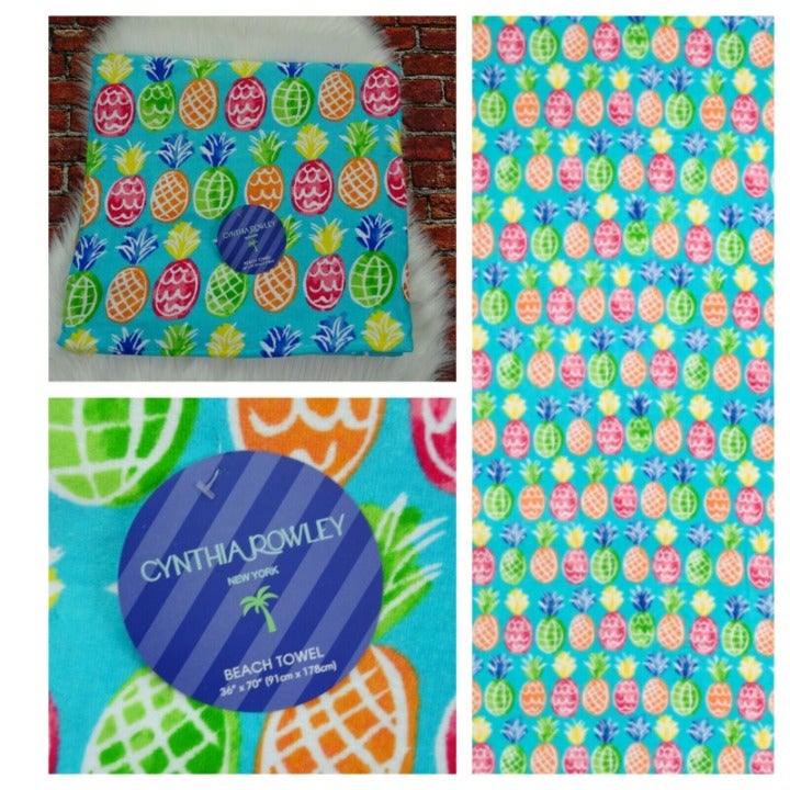 Blue Elephant March Beach Towel by Cynthia Rowley 40 x 70 Blue Elephant March Beach Towel by Cynthia Rowley 40 x 70